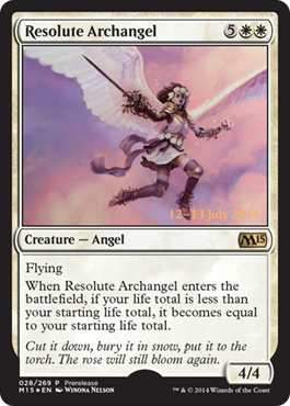 M15 Promo- Resolute Archangel M15 Prerelease Promo