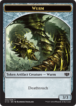 Wurm Deathtouch Commander 2014 Token